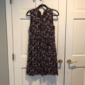 Brooks brothers red fleece floral dress